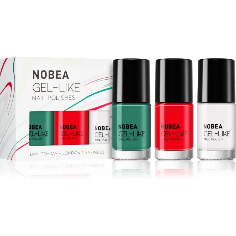 NOBEA Day-to-Day 3-Piece Gel-like Nail Polish set set lakov za nohte 3x6 ml