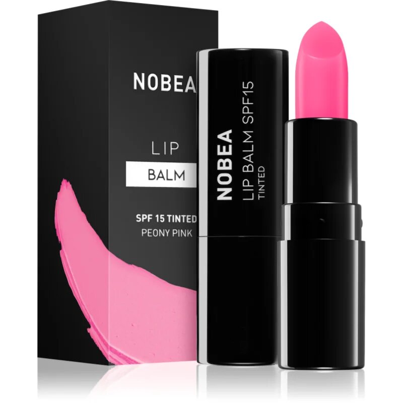 NOBEA Day-to-Day Lip Balm SPF 15 Tinted balzam za ustnice SPF 15 #L03 Peony pink 4 g