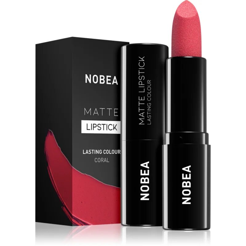 NOBEA Day-to-Day Matte Lipstick matirajoča šminka odtenek Coral #M17 3 g