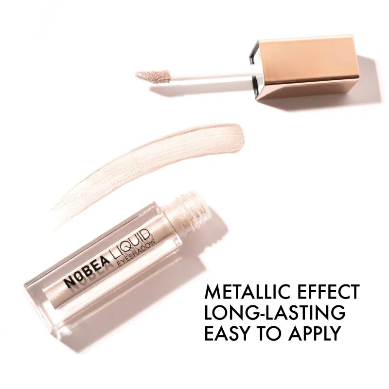 NOBEA Metal Liquid Eyeshadow tekoče senčilo za oči odtenek Moonstone #E03 4 ml