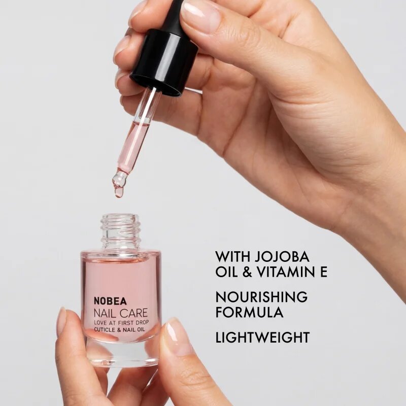 NOBEA Nail Care Love at first drop Cuticle & Nail oil hranilno olje za nohte in obnohtno kožo 12 ml