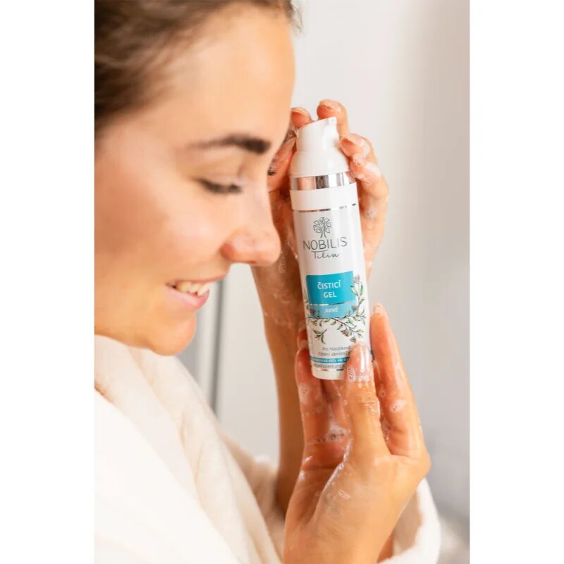 Nobilis Tilia Acne care vlažilni čistilni gel za mastno k aknam nagnjeno kožo 75 ml