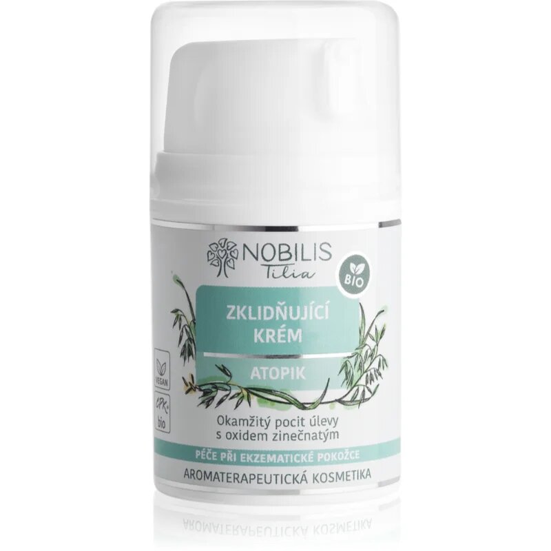 Nobilis Tilia Atopic pomirjujoča krema za zelo občutljivo suho in atopično kožo 50 ml
