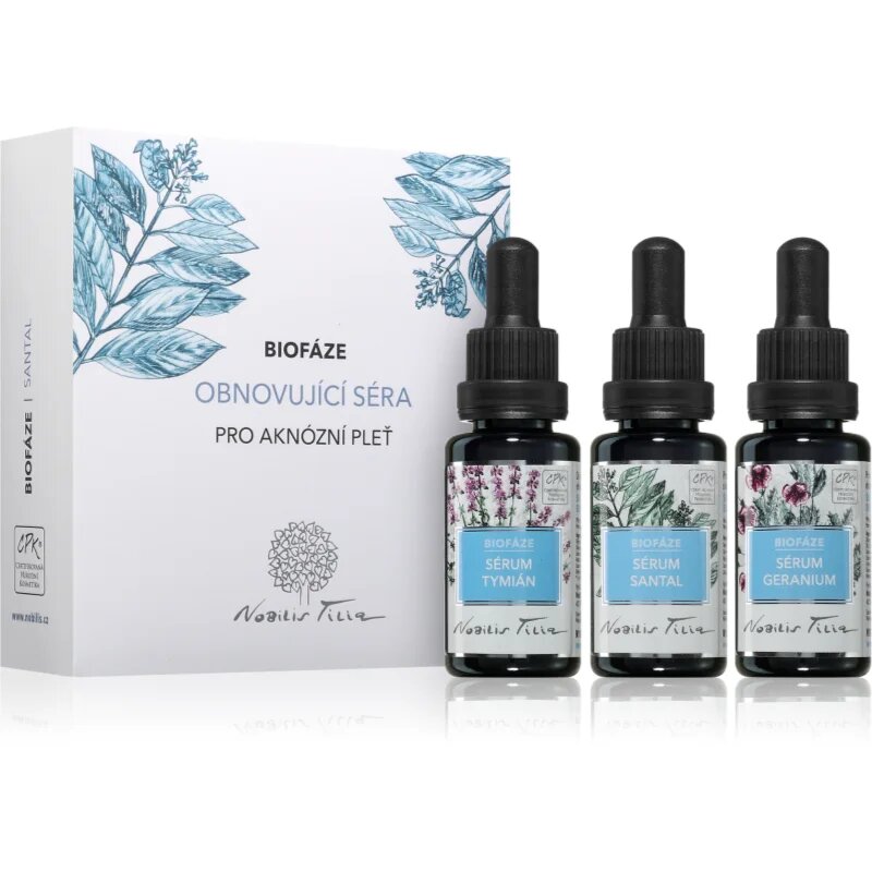 Nobilis Tilia Biofáze Obnovující Séra Santal darilni set za regeneracijo obraza