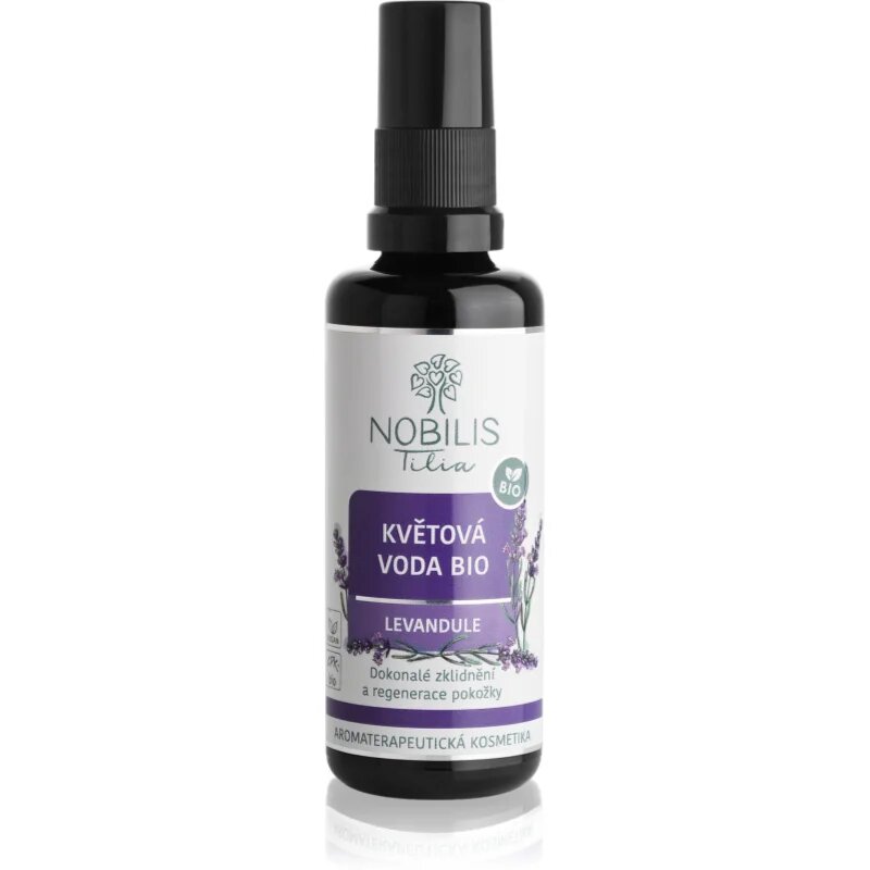 Nobilis Tilia Floral Water BIO Levandule voda za obraz s pomirjajočim učinkom 50 ml