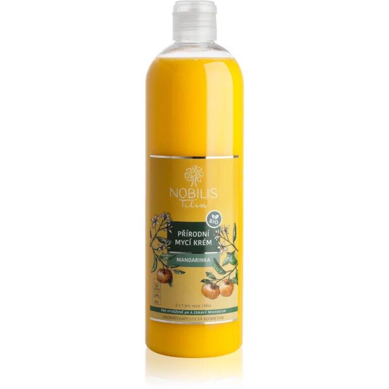 Nobilis Tilia Natural Cleansing Cream negovalna krema za umivanje dišave Mandarin Orange 500 ml