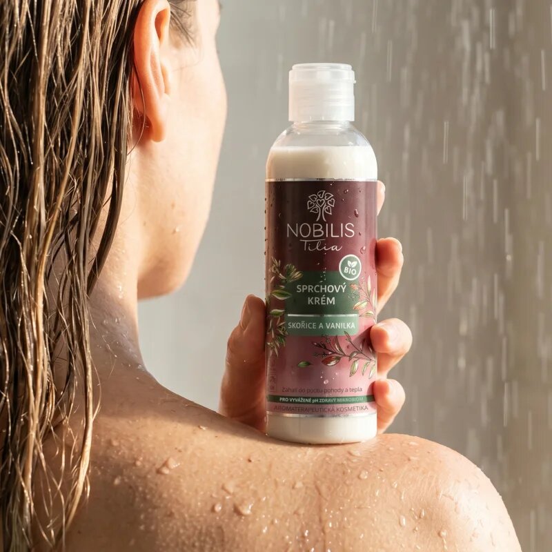 Nobilis Tilia Shower Cream krema za prhanje dišave Cinnamon and Vanilla 200 ml