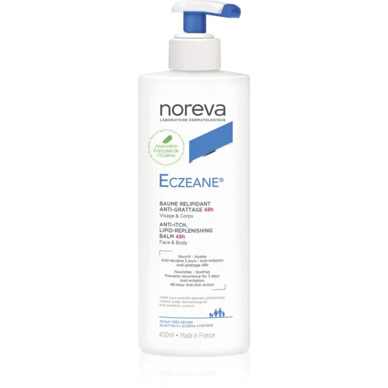 Noreva Eczeane Anti-Itch Lipid-Replenishing Balm 48H pomirjujoča krema za obraz in telo 400 ml