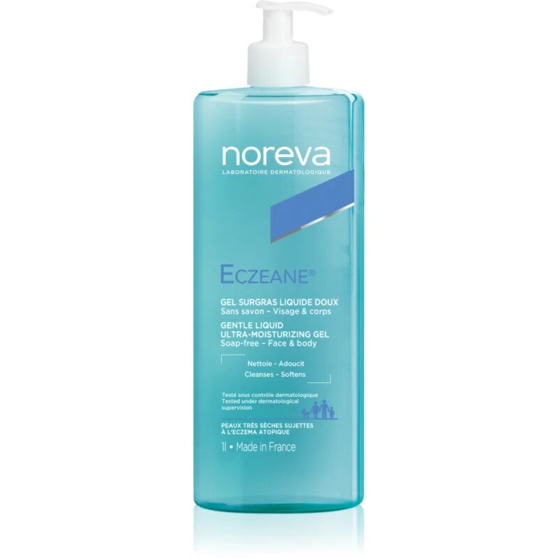 Noreva Eczeane Gentle Liquid Ultra-Moisturizing Gel gel za prhanje za obraz in telo 1000 ml