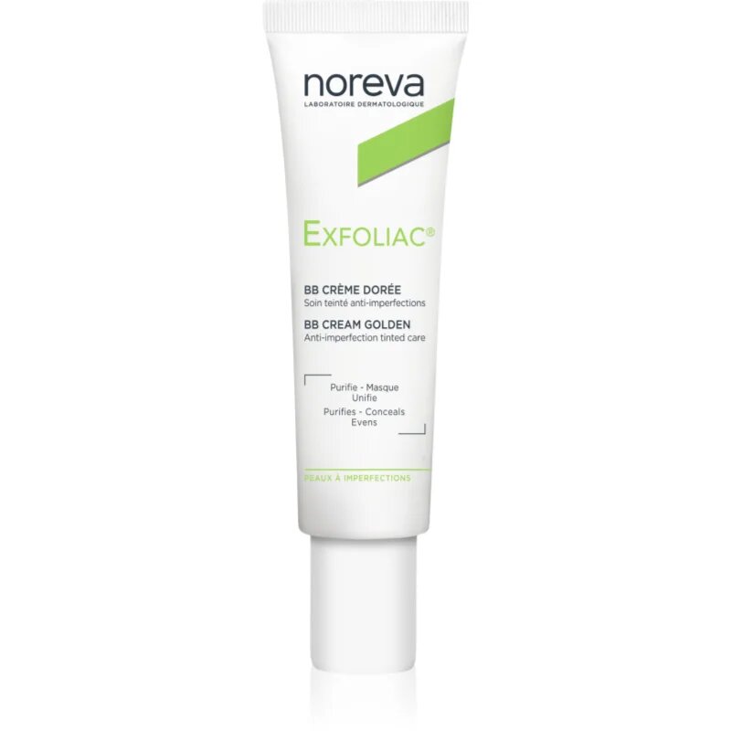 Noreva Exfoliac Anti-Imperfection Cream Tinted BB krema odtenek Golden 30 ml