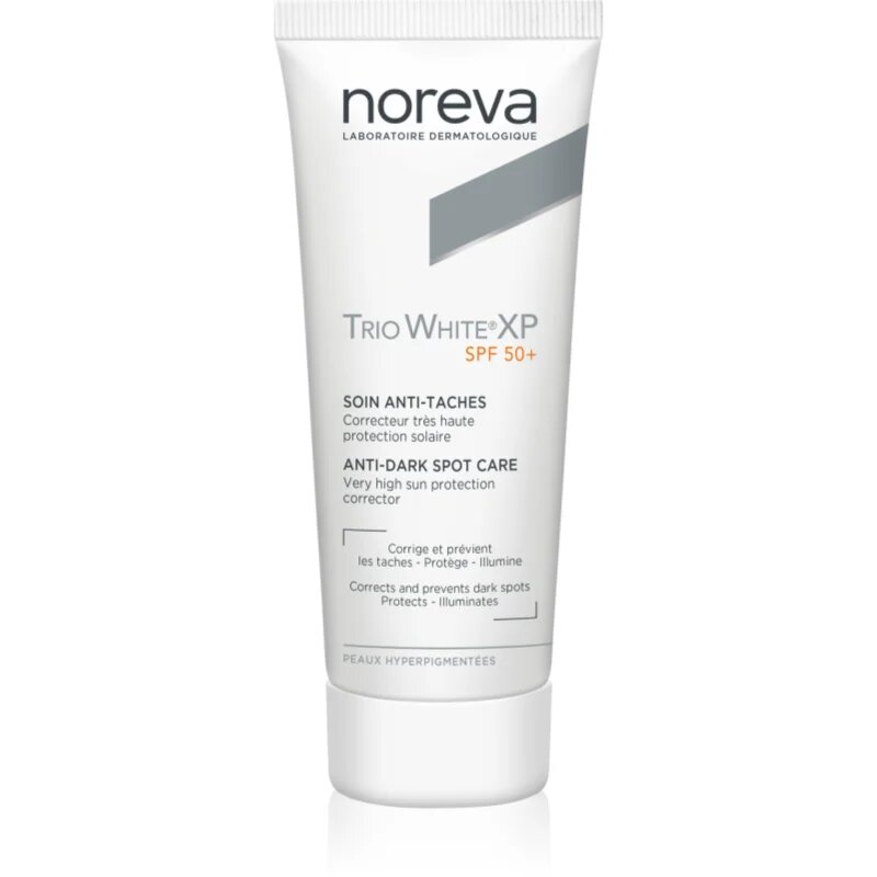 Noreva Trio White XP Anti-Dark Spot Care SPF 50+ krema za sončenje za obraz proti pigmentnim madežem SPF 50+ 40 ml