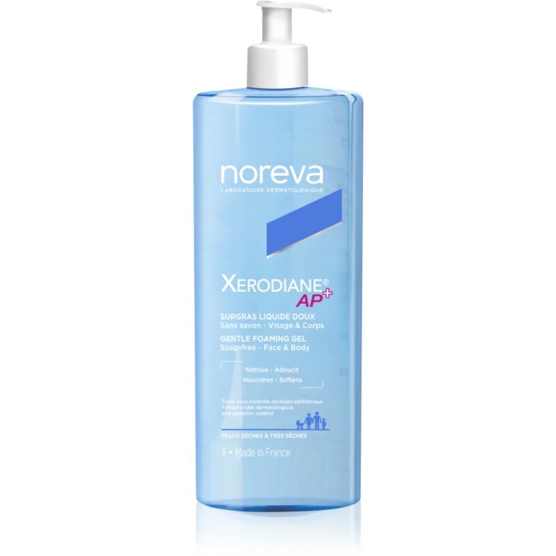 Noreva Xerodiane AP+ Gentle Foaming Gel nežni čistilni gel za obraz in telo 1000 ml