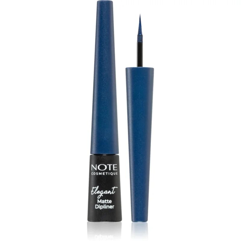 Note Cosmetique Elegant Matte Dipliner tekoče črtalo za oči z mat finišem odtenek 03 Navy Blue 2.5 ml