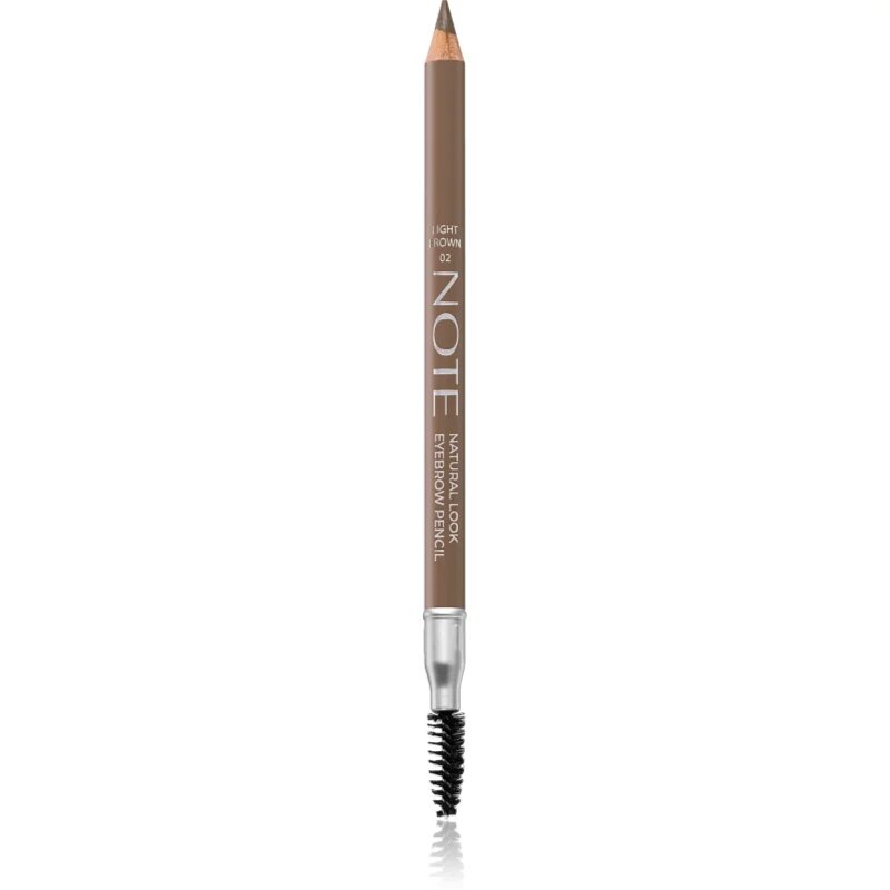 Note Cosmetique Natural Look svinčnik za obrvi s krtačko 02 Light Brown 108 g