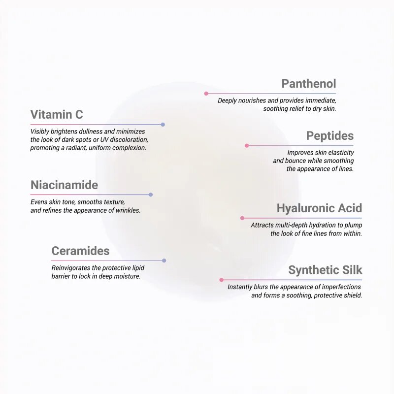 Notino Anti-Aging Cream with Peptides Vitamin C Ceramides Hyaluronic Acid Niacinamide & Pantheno dnevna in nočna krema proti staranju kože 50 ml