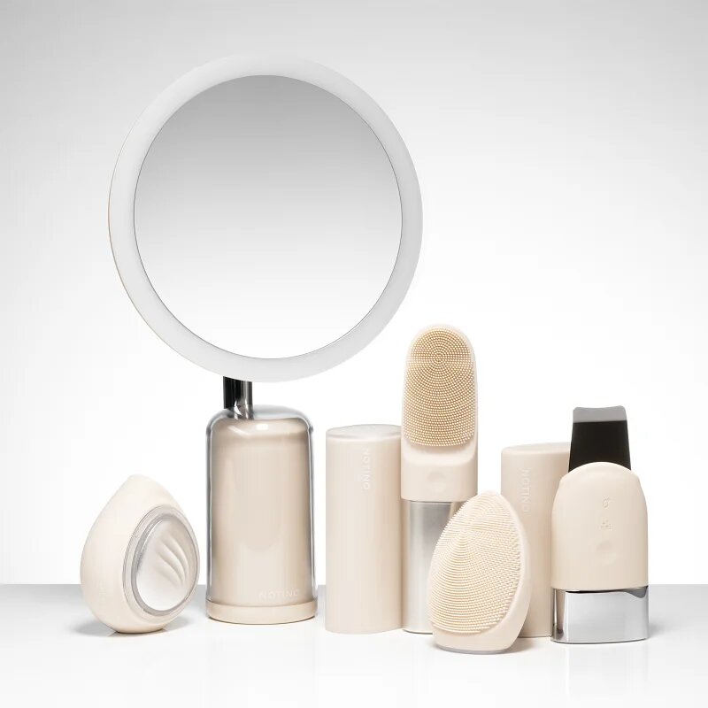 Notino Beauty Electro Collection Facial cleansing brush and heating eye massager krtačka za čiščenje obraza & ogrevalni masažni pripomoček za področje