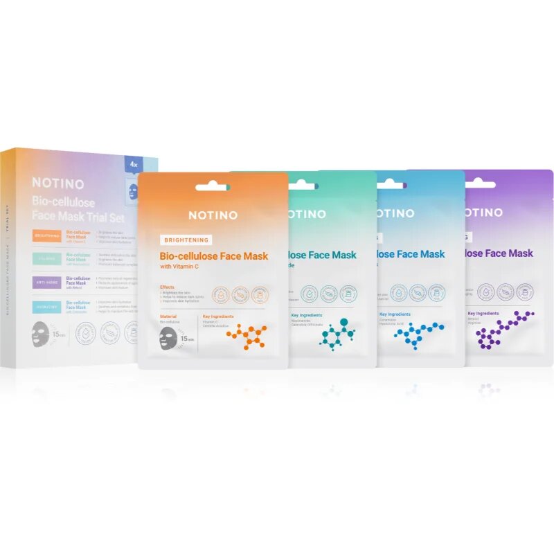 Notino Bio-cellulose Face Mask Trial Set set mask iz platna