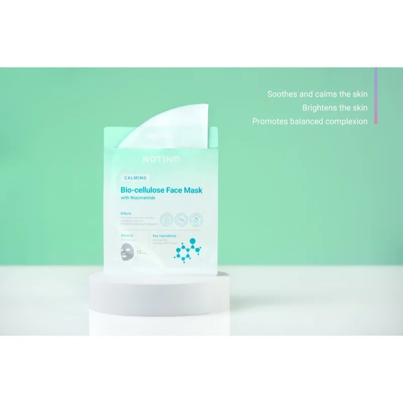 Notino Calming Bio-Cellulose Face Mask with Niacinamide pomirjevalna tekstilna maska 25 g