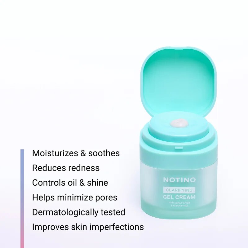 Notino Clarifying Gel Cream with Salicylic Acid and Niacinamide nežna čistilna gelasta krema s salicilno kislino in nikotinamidom 50 ml