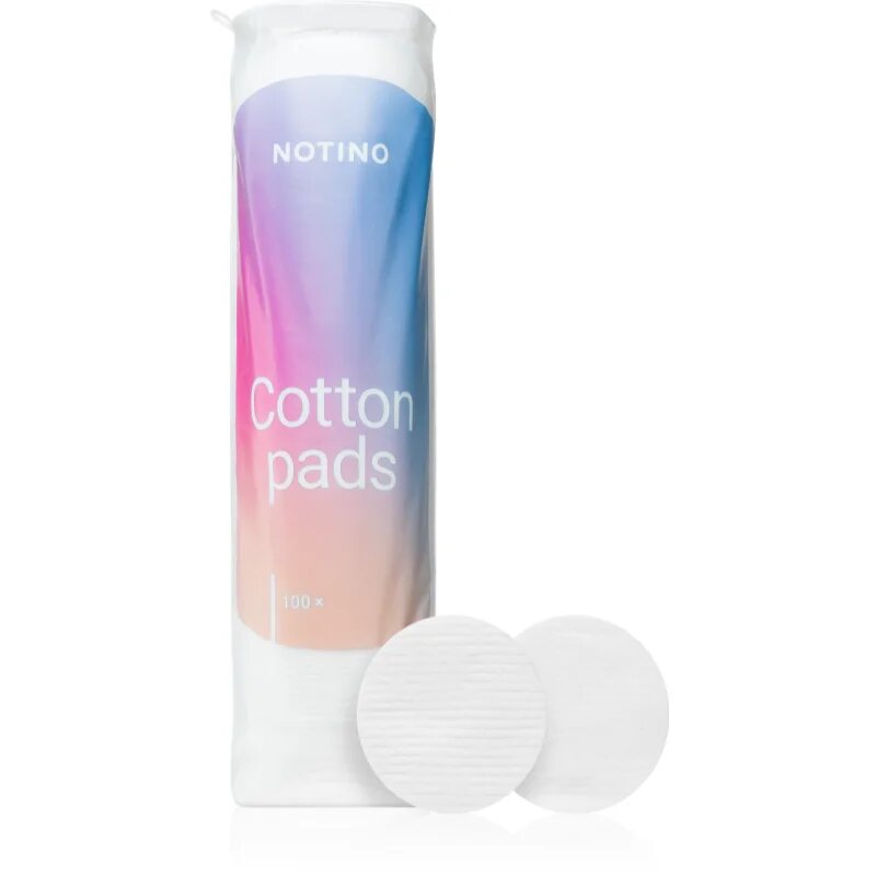 Notino Cotton Pads Round Bombažne blazinice za odstranjevanje ličil in čiščenje obraza 100 kos
