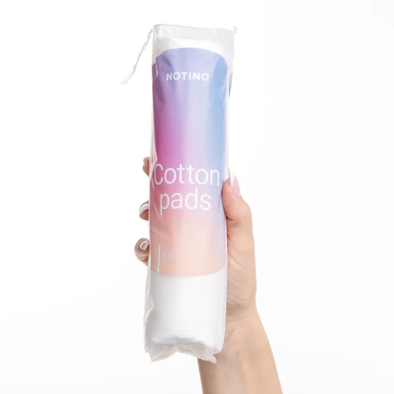 Notino Cotton Pads Round Bombažne blazinice za odstranjevanje ličil in čiščenje obraza 100 kos