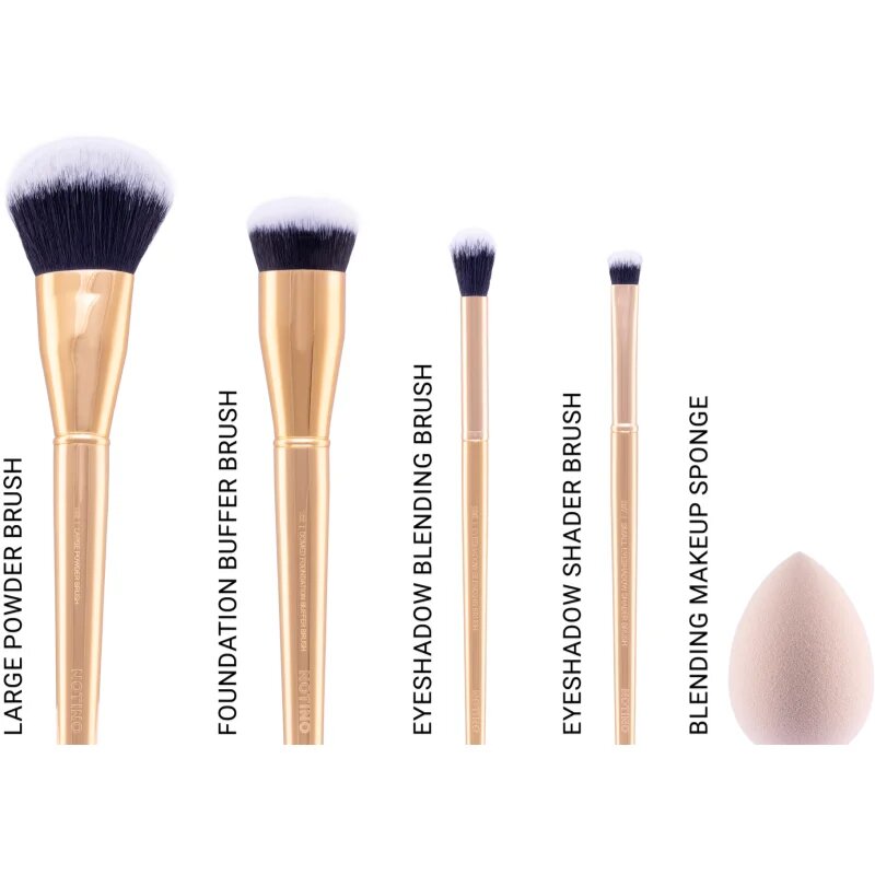 Notino Gift Set Make-up Brushes and Sponge Gift Set set čopičev z etuijem