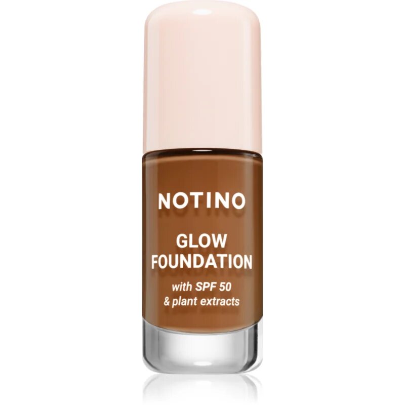 Notino Glow Foundation With SPF 50 & Plant Extracts posvetlitvena podlaga SPF 50 01 Deep Warm 30 ml