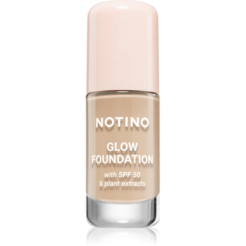 Notino Glow Foundation With SPF 50 & Plant Extracts posvetlitvena podlaga SPF 50 01 Light Warm 30 ml