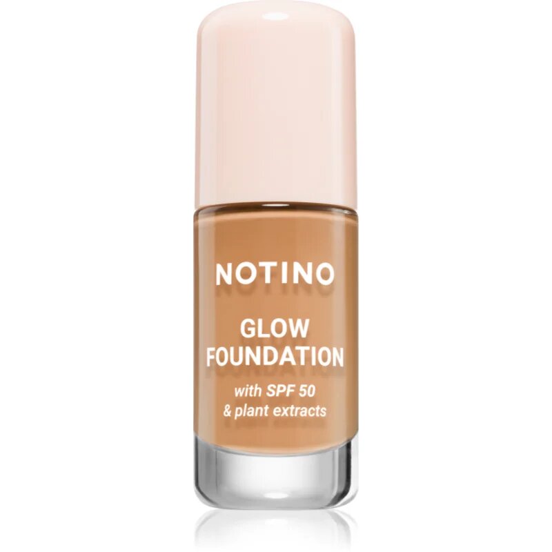 Notino Glow Foundation With SPF 50 & Plant Extracts posvetlitvena podlaga SPF 50 02 Medium Deep Neutral 30 ml