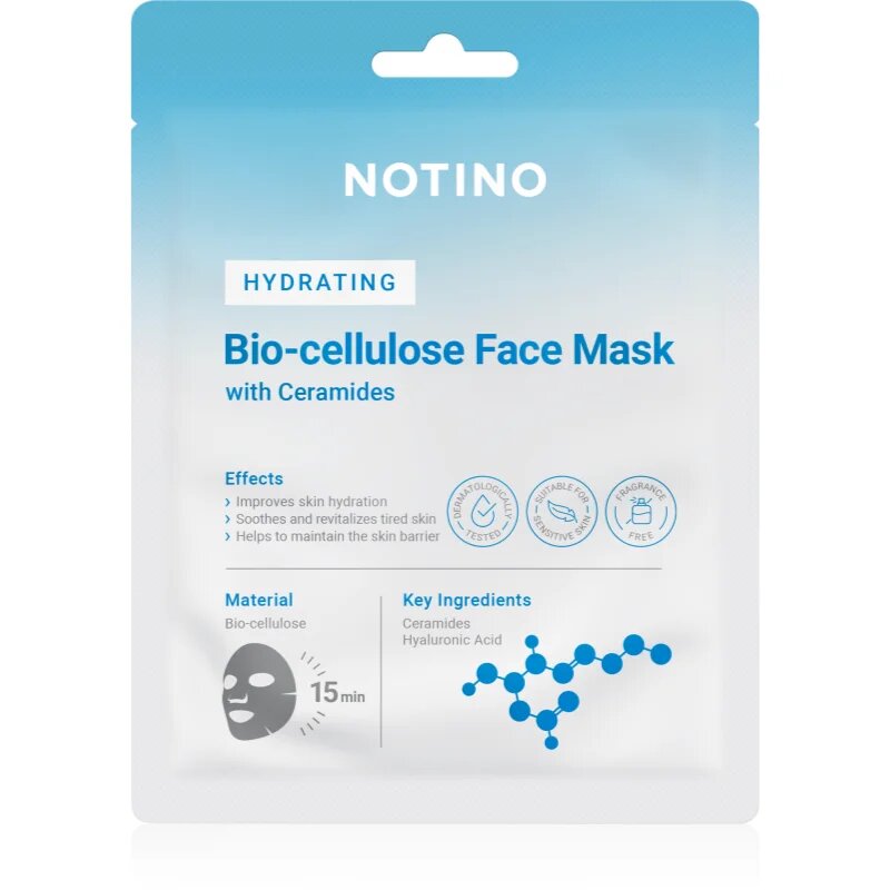 Notino Hydrating Bio-Cellulose Face Mask with Ceramides vlažilna tekstilna maska 25 g