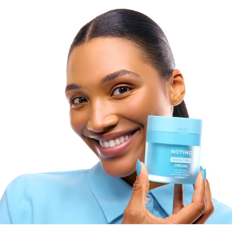 Notino Hydrating Cream with Ceramides Hyaluronic Acid Niacinamide Panthenol & Postbiotics vlažilna krema s ceramidi 50 ml