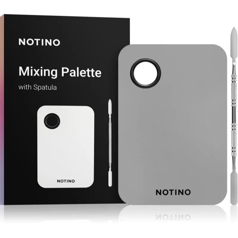 Notino Makeup Brushes Professional Mixing Palette With Spatula paleta za mešanje tekočega pudra z lopatico