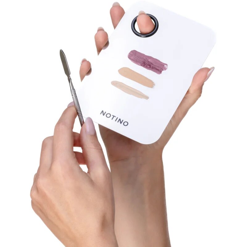 Notino Makeup Brushes Professional Mixing Palette With Spatula paleta za mešanje tekočega pudra z lopatico