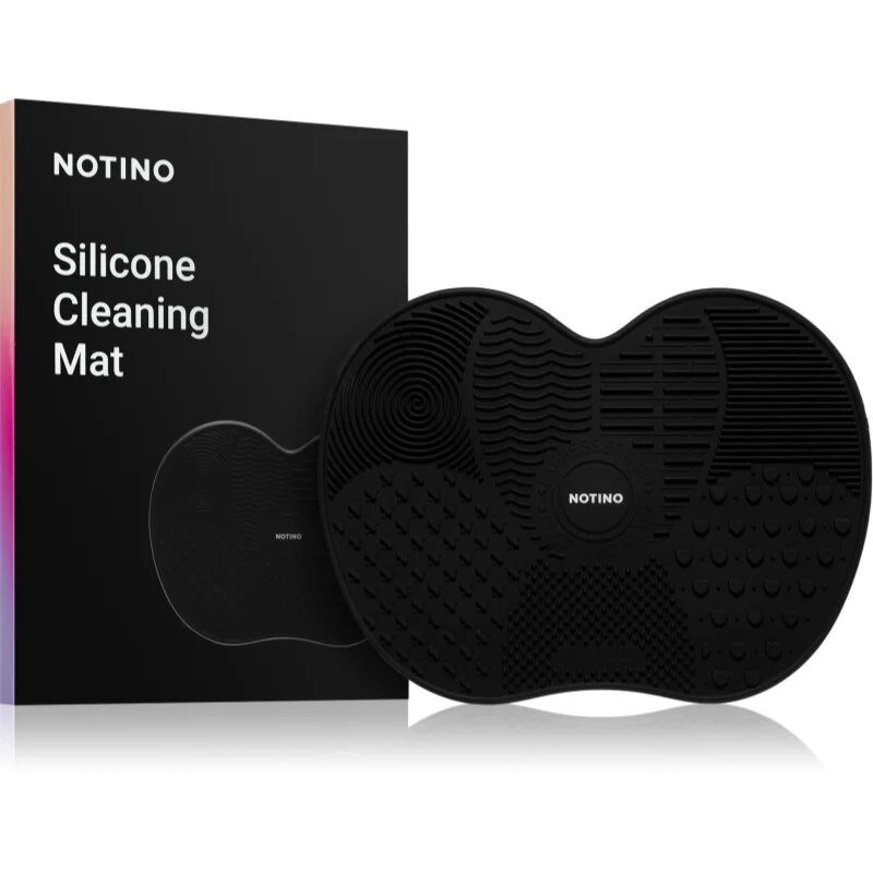 Notino Makeup Brushes Silicone Cleaning Mat For Make-Up Brushes krtačka za čiščenje čopičev Black 1 kos