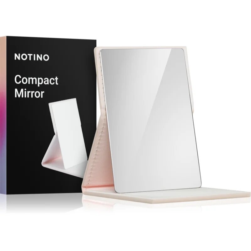 Notino Mirrors Compact Mirror kozmetično ogledalce Leatherette Beige 1 kos