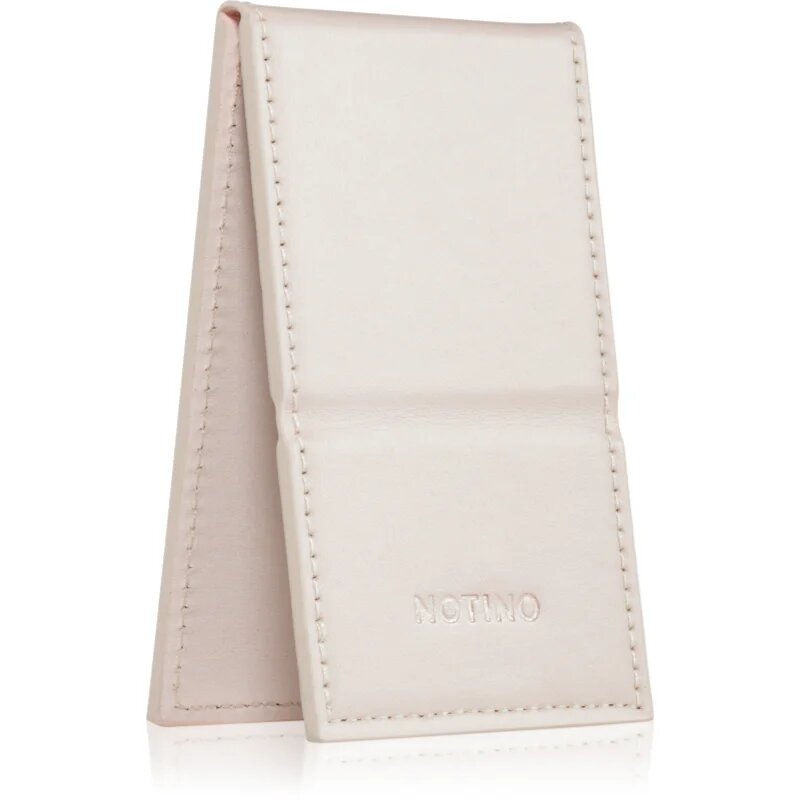 Notino Mirrors Compact Mirror kozmetično ogledalce Leatherette Beige 1 kos