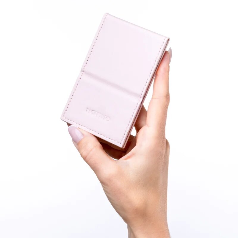 Notino Mirrors Compact Mirror kozmetično ogledalce Leatherette Beige 1 kos