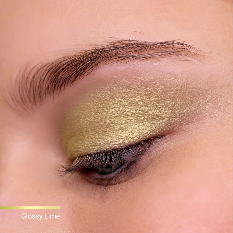 Notino Powder Eyeshadow Shimmer bleščeča senčila za oči Glossy Lime 1.5 g