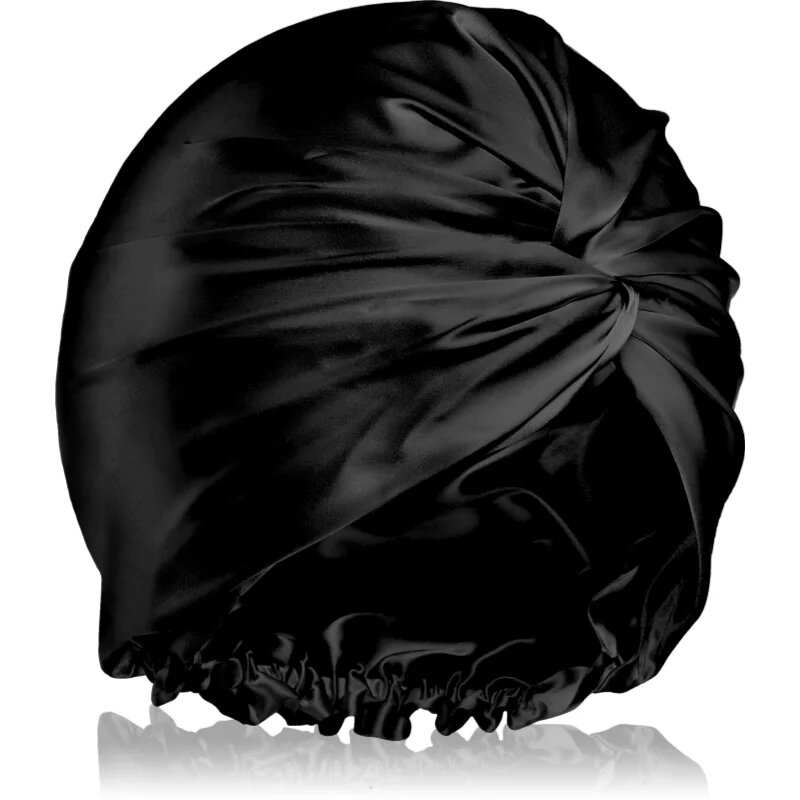 Notino Silk Collection Hair wrap svilnat turban za lase Black 1 kos