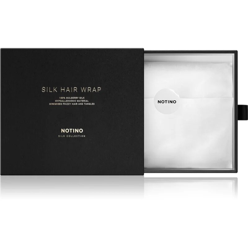 Notino Silk Collection Hair wrap svilnat turban za lase Black 1 kos