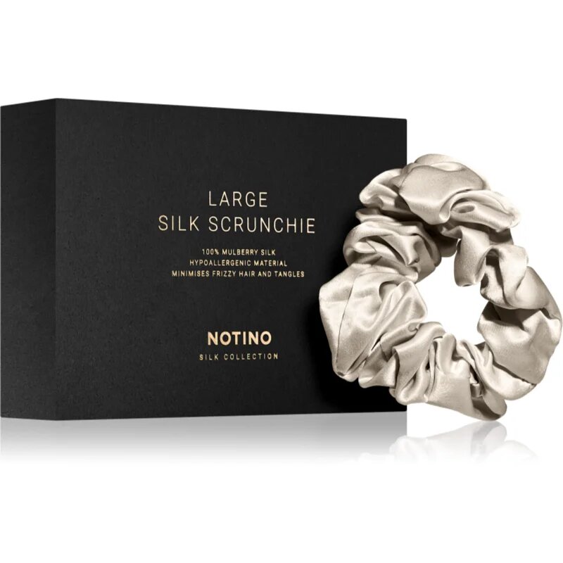 Notino Silk Collection Large scrunchie svilena elastika za lase Cream 1 kos
