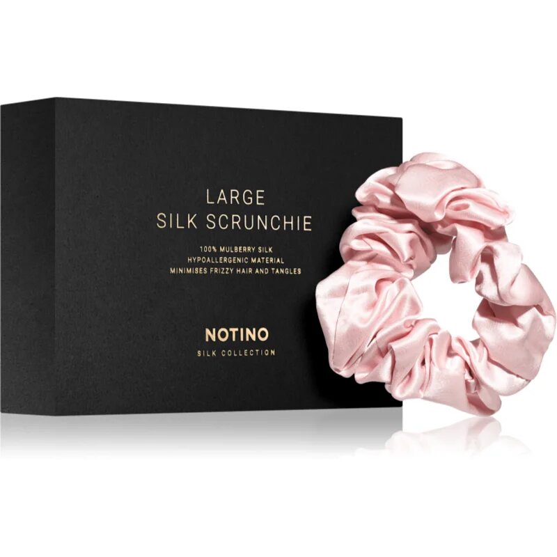 Notino Silk Collection Large scrunchie svilena elastika za lase Pink 1 kos