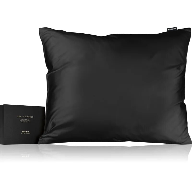 Notino Silk Collection Pillowcase svilena prevleka za vzglavnik Black 50x60 cm