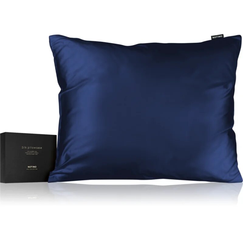 Notino Silk Collection Pillowcase svilena prevleka za vzglavnik Navy Blue 50x60 cm
