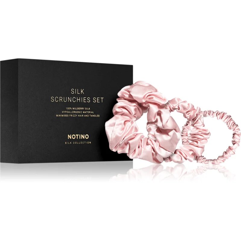 Notino Silk Collection Scrunchie Set set svilenih elastik za lase odtenek Pink