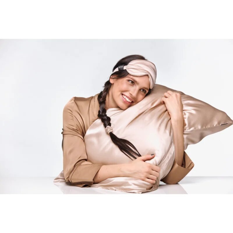 Notino Silk Collection Small Scrunchie Set set svilenih elastik za lase odtenek Cream
