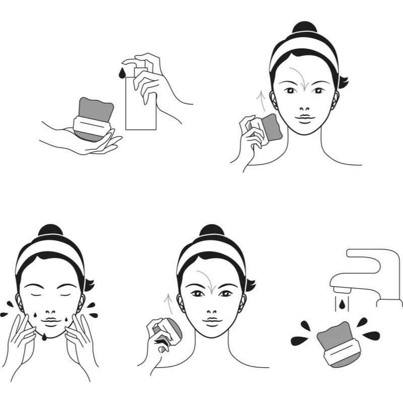 Notino Spa Collection Double-sided cleansing brush čistilna krtačka za obraz Grey