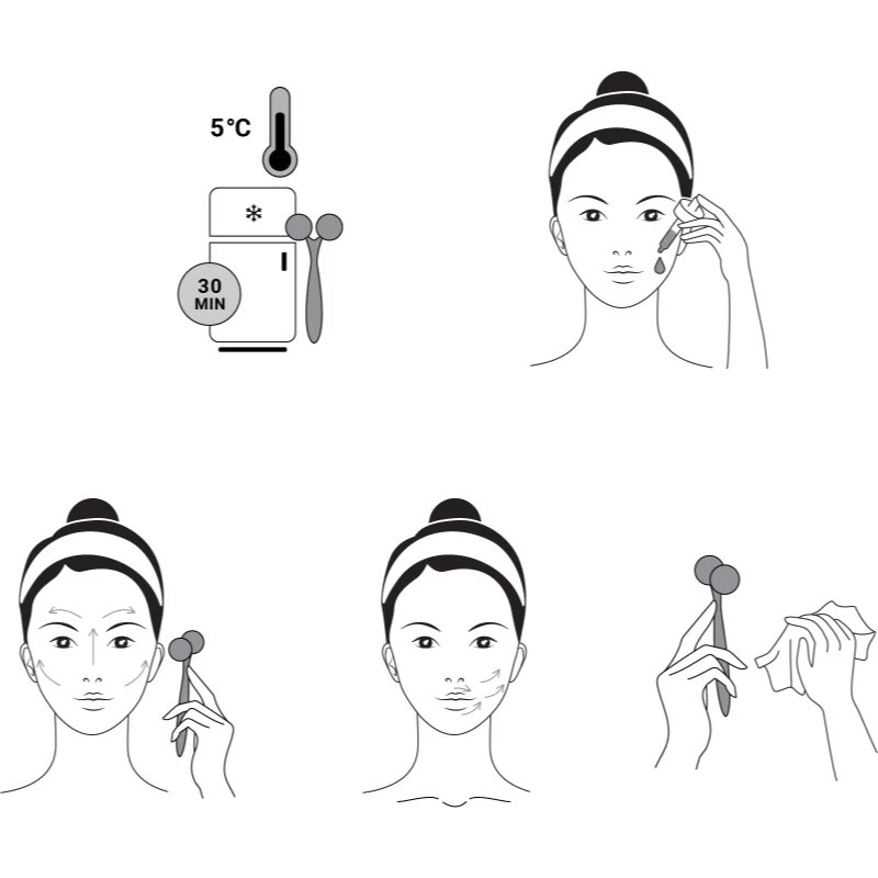 Notino Spa Collection Face massage tool pripomoček za masažo za obraz Silver 1 kos