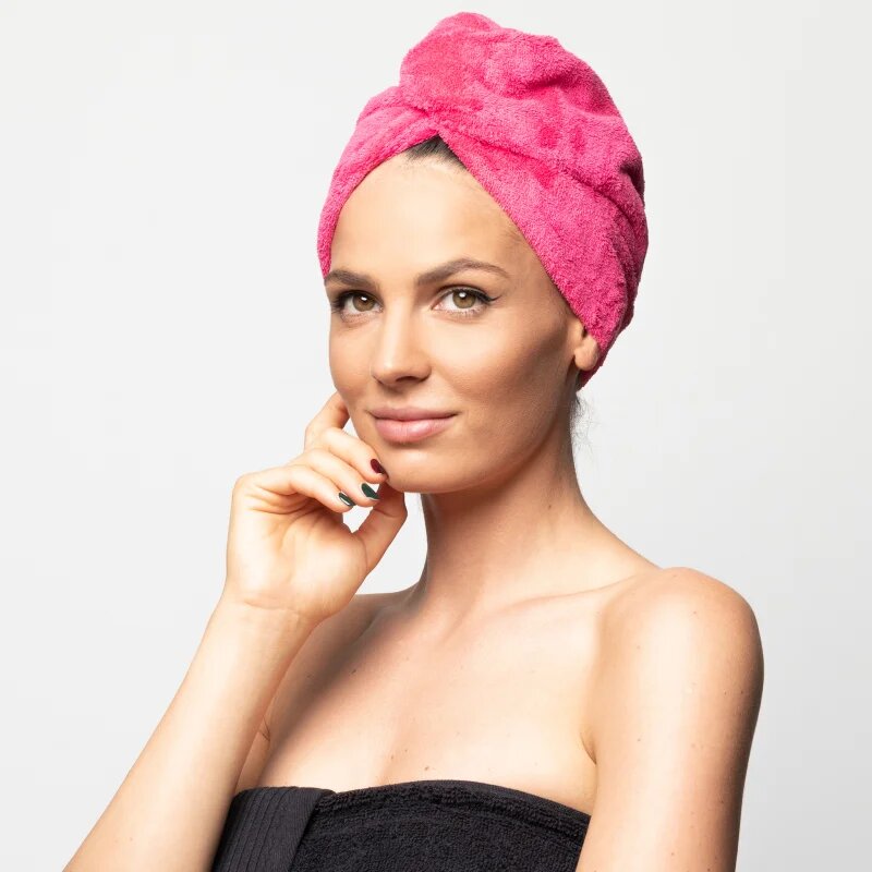 Notino Spa Collection Hair Towel brisača za lase Pink 1 kos