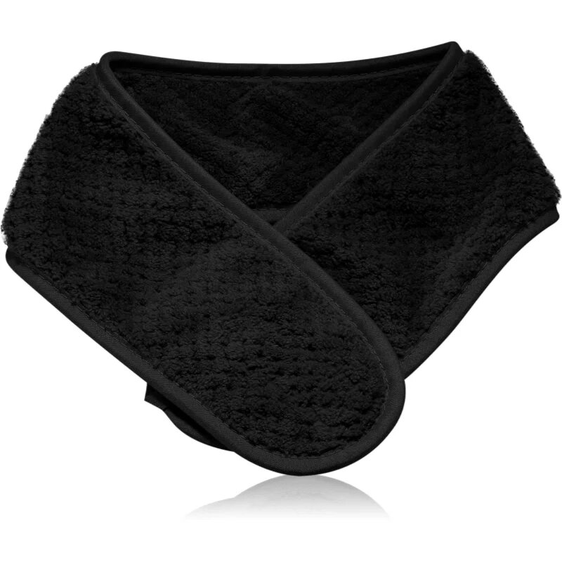 Notino Spa Collection Spa headband and make-up removal pads set set za odstranjevanje ličil s spa naglavnim trakom Black 7 kos